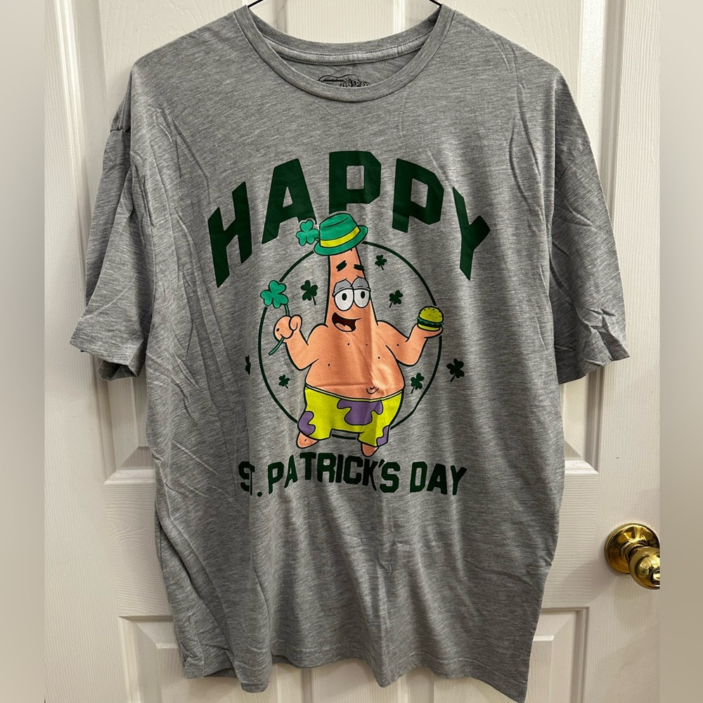 Spongebob Squarepants Patrick “Happy St. Patrick’s Day” Soft Cotton T-shirt